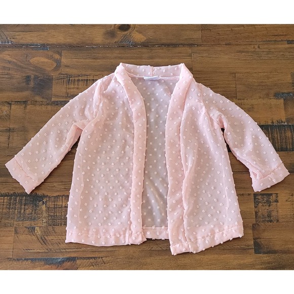 Sovanise Toddler Size 18/24 Pink Sheer Cardigan - Picture 8 of 14